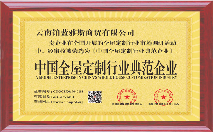 中国全屋定制行业典范企业